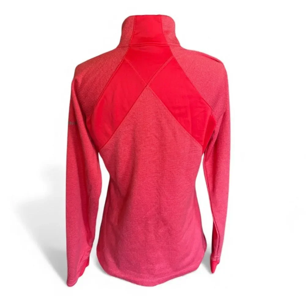 Columbia - Coral Pink Orange Long sleeve shirt pullover 1/2 zip size Small